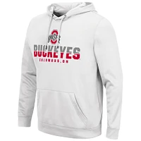 Men's Colosseum White Ohio State Buckeyes Lantern Pullover Hoodie