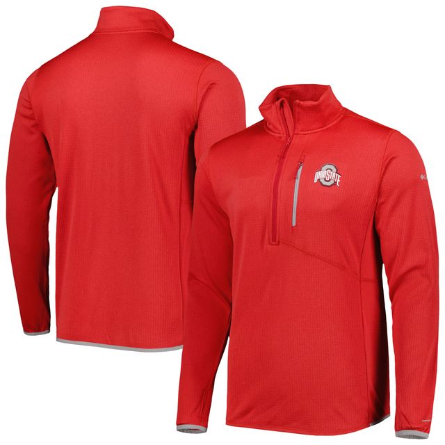 Columbia Scarlet Ohio State Buckeyes Park View Haut à demi-glissière Omni-Wick pour homme