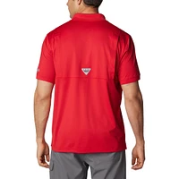 Men's Columbia Scarlet Ohio State Buckeyes PFG Tamiami Omni-Shade Polo
