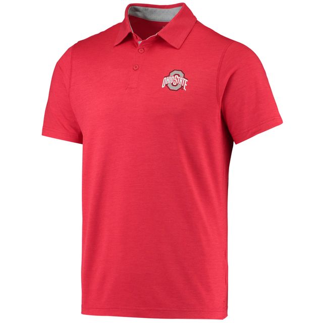 Polo Columbia Scarlet Ohio State Buckeyes Tech Trail Omni-Shade pour homme