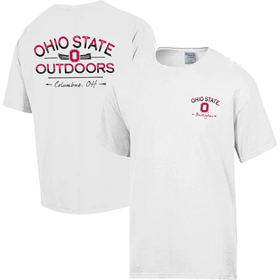 T-shirt blanc délavé confortable pour hommes Ohio State Buckeyes Great Outdoors
