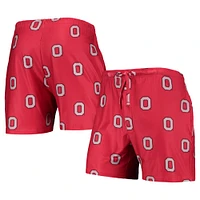 Men's Concepts Sport Scarlet Ohio State Buckeyes Flagship Allover Print Jam Shorts