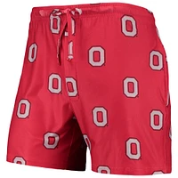 Men's Concepts Sport Scarlet Ohio State Buckeyes Flagship Allover Print Jam Shorts