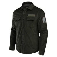 Men's Darius Rucker Collection by Fanatics Olive Ohio State Buckeyes Corduroy Full-Button Shacket
