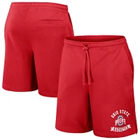 Collection Darius Rucker pour homme par Fanatics Scarlet Ohio State Buckeyes Logo Shorts