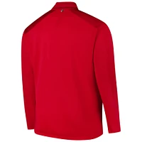 Men's Fanatics Scarlet Ohio State Buckeyes Big & Tall Defender Quarter-Zip Top