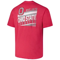 Men's Fanatics Scarlet Ohio State Buckeyes Big & Tall Ideal Faded T-Shirt