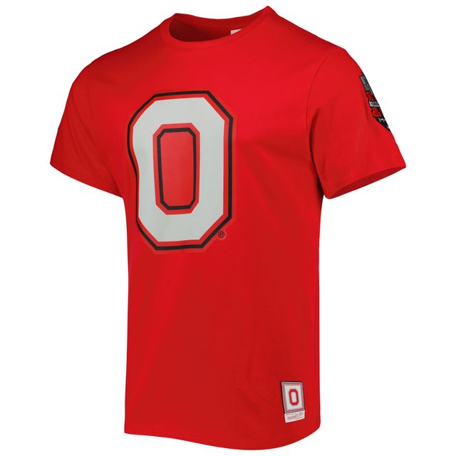 T-shirt pour homme Mitchell & Ness Scarlet Ohio State Buckeyes Team Origins