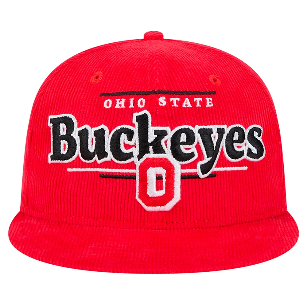Men's New Era Scarlet Ohio State Buckeyes Display 9FIFTY Snapback Hat