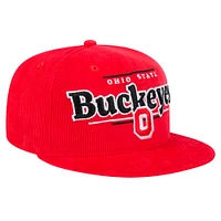 Men's New Era Scarlet Ohio State Buckeyes Display 9FIFTY Snapback Hat