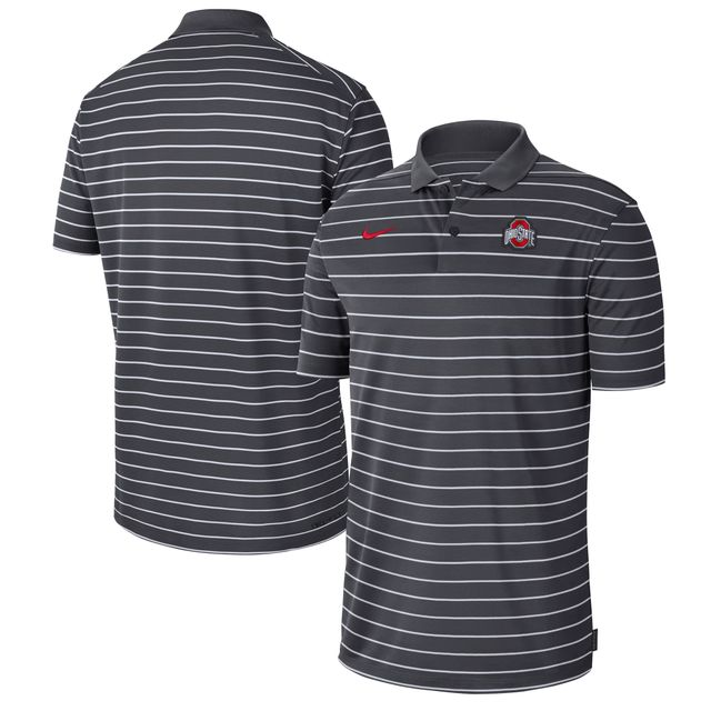 Polo de performance des entraîneurs début saison 2022 Nike anthracite pour hommes l'Ohio State Buckeyes