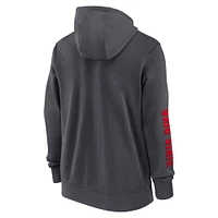 Men's Nike Anthracite Ohio State Buckeyes 2024 Sideline Full-Zip Hoodie