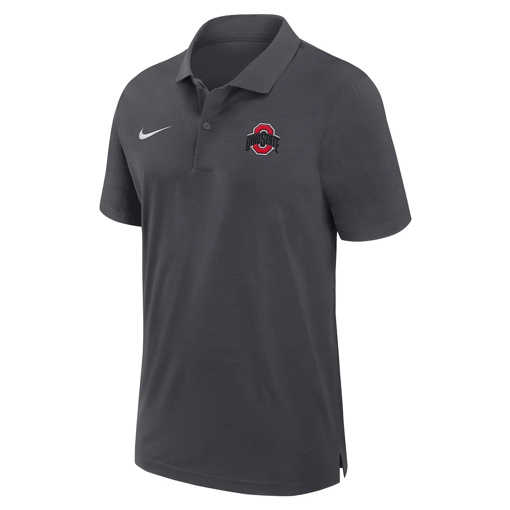 Men's Nike Anthracite Ohio State Buckeyes 2024 Sideline Woven Performance Polo