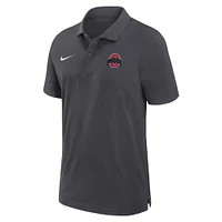 Men's Nike Anthracite Ohio State Buckeyes 2024 Sideline Woven Performance Polo