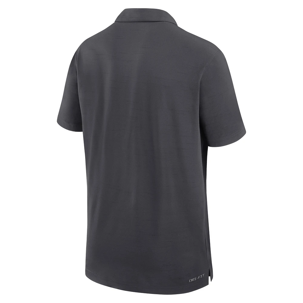 Men's Nike Anthracite Ohio State Buckeyes 2024 Sideline Woven Performance Polo