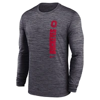 Men's Nike Ohio State Buckeyes Sideline Velocity Performance Long Sleeve T-Shirt