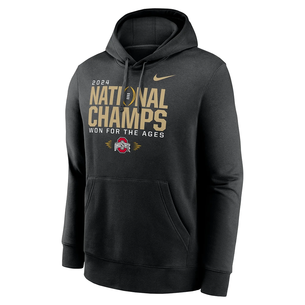 Men's Nike Black Ohio State Buckeyes College Football Playoff 2024 National Champions Locker Room Pullover Hoodie