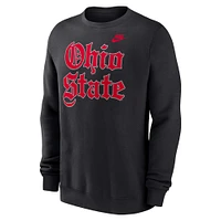 Men's Nike Black Ohio State Buckeyes Old English Fleece Sweatshirt