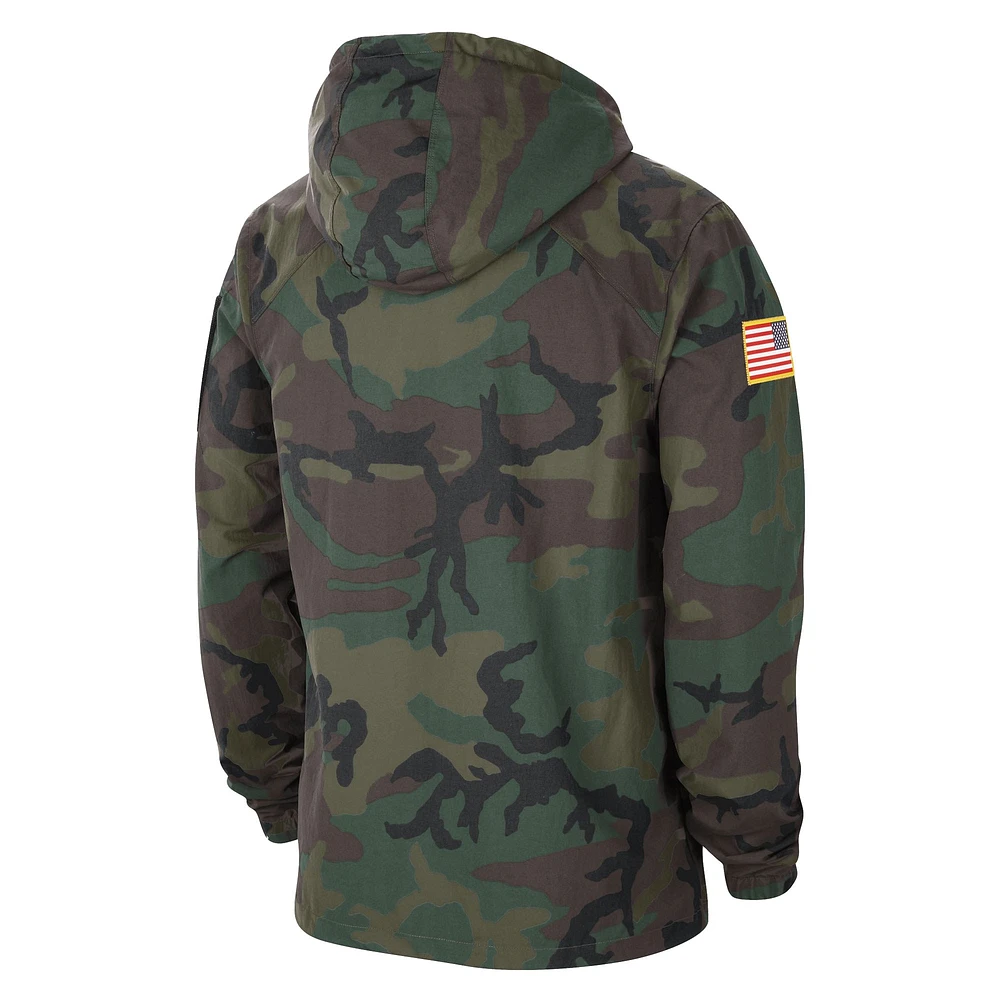 Men's Nike Camo Ohio State Buckeyes Military Pack Lightweight Hoodie Performance Full-Snap Jacket