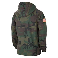 Men's Nike Camo Ohio State Buckeyes Military Pack Lightweight Hoodie Performance Full-Snap Jacket