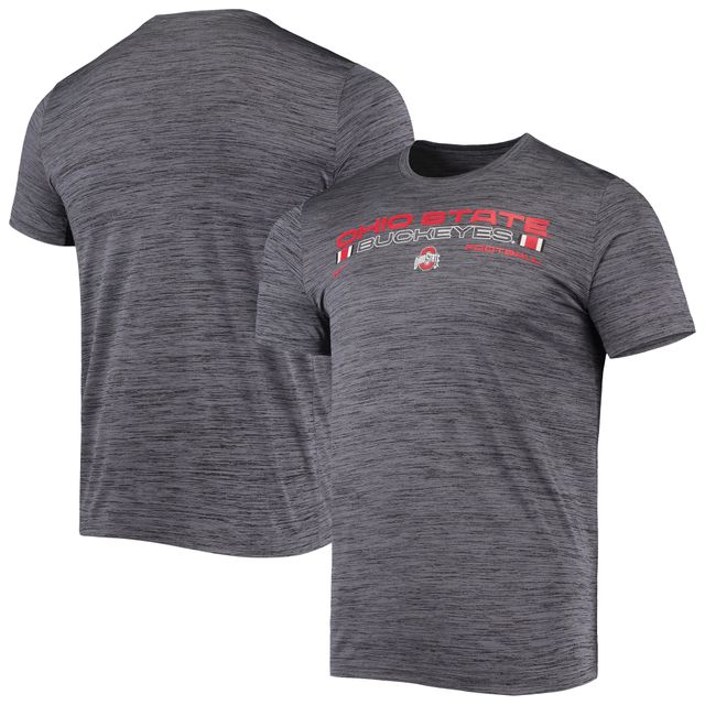 T-shirt Nike Charcoal Ohio State Buckeyes Velocity Legend Performance pour homme