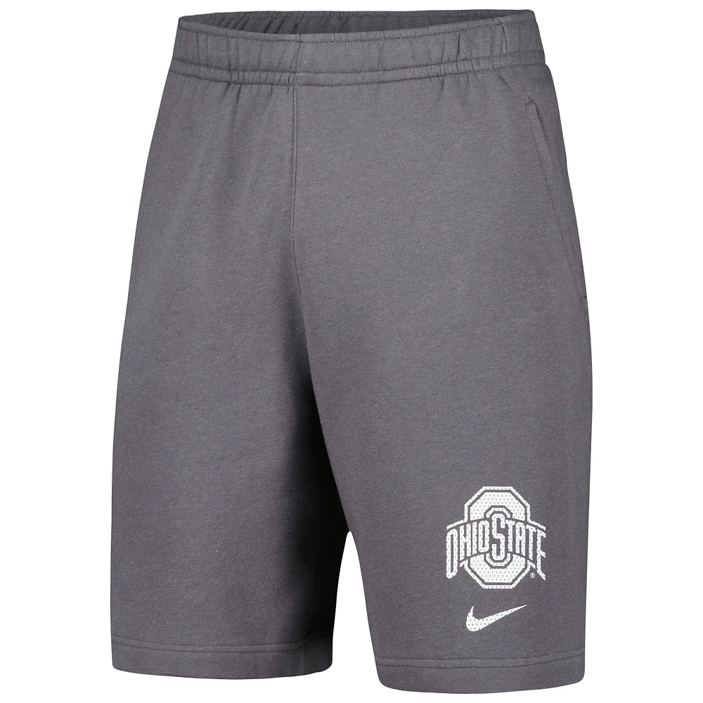 Men's Nike Gray Ohio State Buckeyes Fleece Shorts