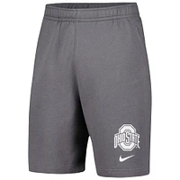 Men's Nike Gray Ohio State Buckeyes Fleece Shorts
