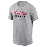 Men's Nike Gray Ohio State Buckeyes Hockey T-Shirt