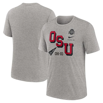 T-shirt à trois mélanges Nike pour hommes, gris chin