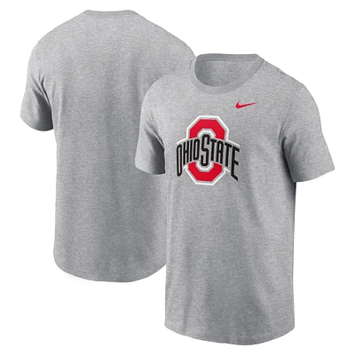T-shirt Nike gris chiné avec logo Ohio State Buckeyes Primetime Evergreen pour homme