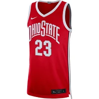 Maillot de basket-ball Nike LeBron James Scarlet pour homme Ohio State Buckeyes Alumni Player Limited