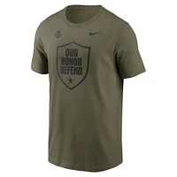 Men's Nike Olive Ohio State Buckeyes 2024 Military Appreciation Tonal Logo Performance T-Shirt