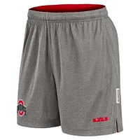 Men's Nike Scarlet/Heather Gray Ohio State Buckeyes Player Reversible Shorts