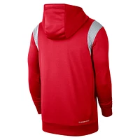 Men's Nike Scarlet Ohio State Buckeyes 2022 Game Day Sideline Performance Pullover Hoodie