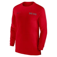 Men's Nike Scarlet Ohio State Buckeyes 2024 Sideline Coach UV Performance Long Sleeve T-Shirt