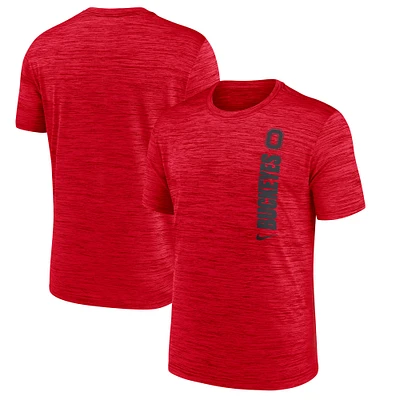 Men's Nike Scarlet Ohio State Buckeyes Sideline Velocity Performance T-Shirt