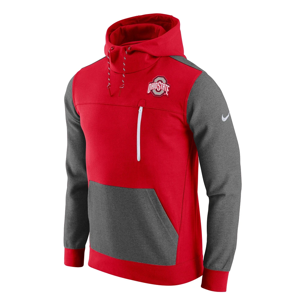 Men's Nike Scarlet Ohio State Buckeyes AV-15 2.0 Slim Fit Pullover Hoodie