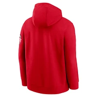 Men's Nike Scarlet Ohio State Buckeyes Basketball Icon Club Fleece Pullover Hoodie