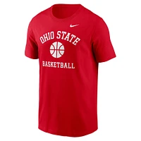 Men's Nike Scarlet Ohio State Buckeyes Basketball Icon T-Shirt