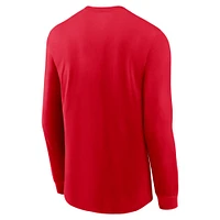 Men's Nike Scarlet Ohio State Buckeyes Legacy Primary Logo Long Sleeve T-Shirt
