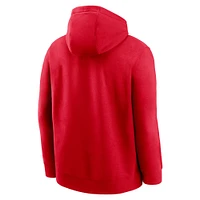 Men's Nike Scarlet Ohio State Buckeyes Primetime Club Fleece Pullover Hoodie