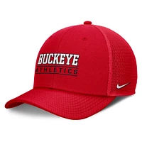 Casquette ajustable Nike Scarlet Ohio State Buckeyes Rise pour homme