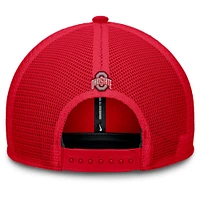 Casquette ajustable Nike Scarlet Ohio State Buckeyes Rise pour homme