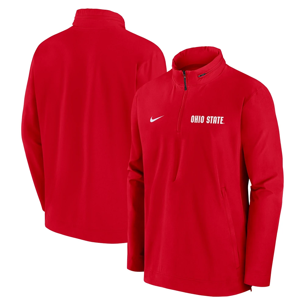 Veste zippée quart de tour Nike Scarlet Ohio State Buckeyes pour homme