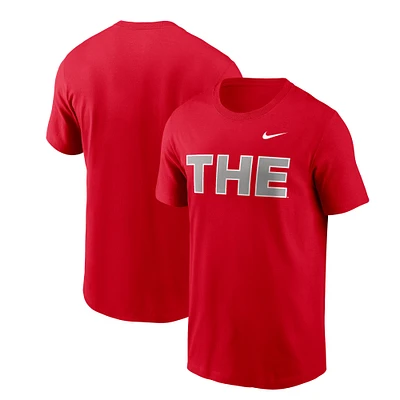 T-shirt Nike Scarlet Ohio State Buckeyes THE pour homme