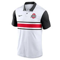 Men's Nike White Ohio State Buckeyes Primetime Campus Vapor Performance Polo