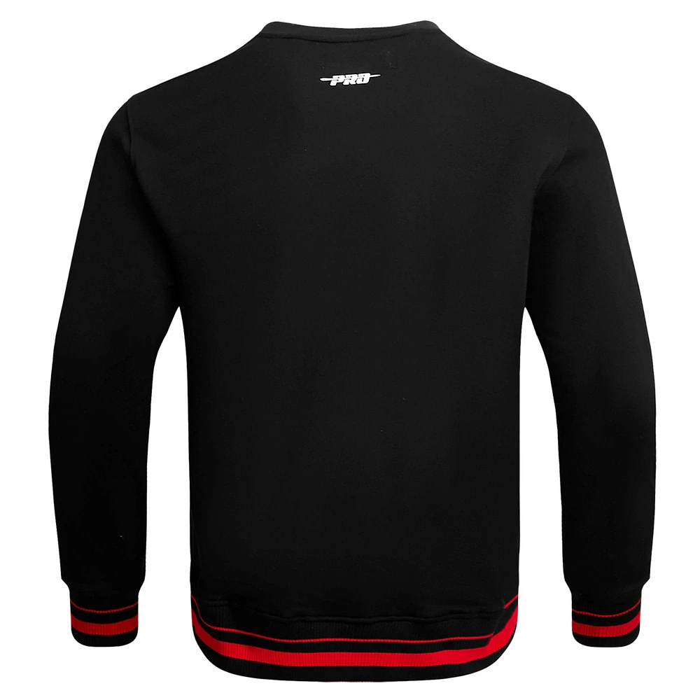 Men's Pro Standard Black Ohio State Buckeyes Classic Stacked Logo Pullover Sweatshirt