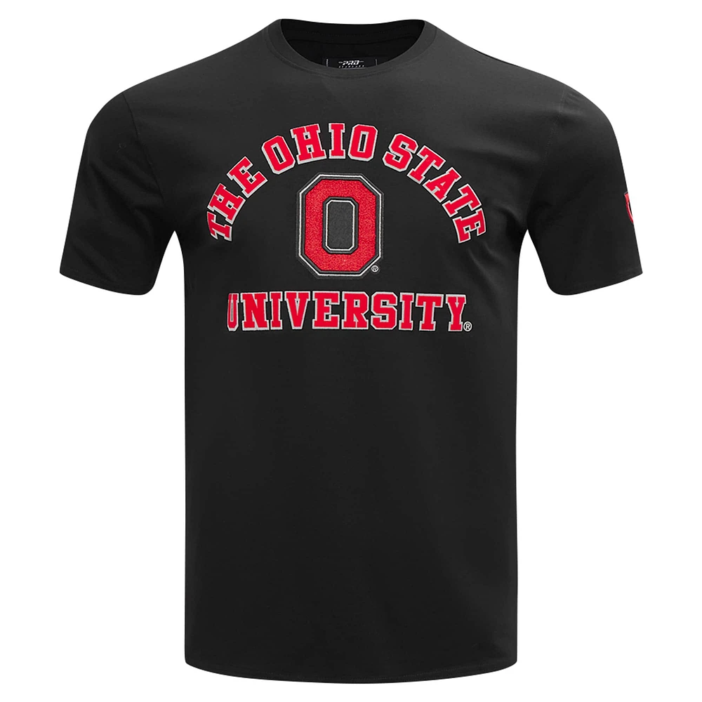 Men's Pro Standard Black Ohio State Buckeyes Classic Stacked Logo T-Shirt