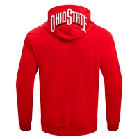 Men's Pro Standard Scarlet Ohio State Buckeyes Classic Fleece Pullover Hoodie