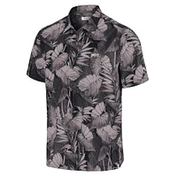Chemise boutonnée Tommy Bahama noire pour homme Ohio State Buckeyes Big & Tall Coast Nuevo Fronds IslandZone